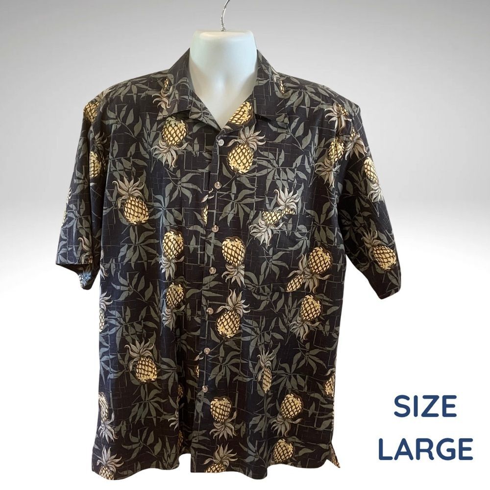Natural Issue Men’s Pineapple Print Short Sleeve Shirt – Size L